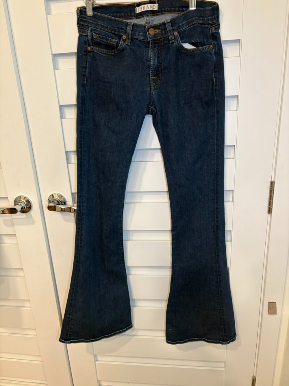 J Brand Martini Flare Jeans 70s Style Pure Dark Wash Bell Bottom 30 - Picture 4 of 9